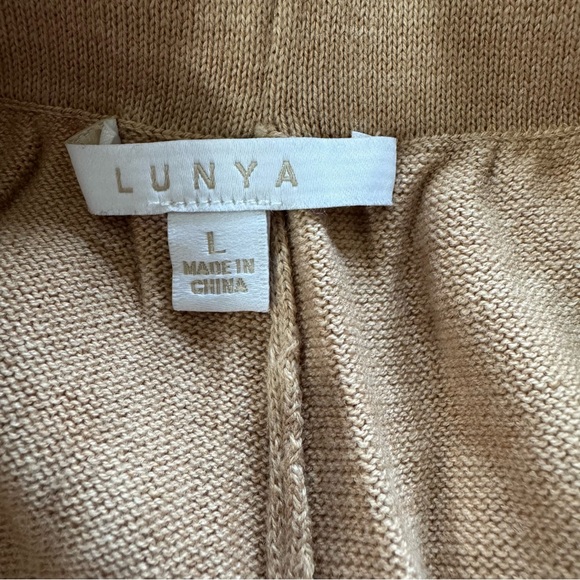LUNYA Organic Cotton Silk Relaxed Wide Leg Cozy Lounge Pant Size Large NEW - Picture 7 of 10